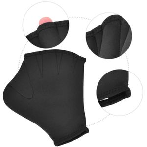 BONNET PISCINE- CAGOULE VINGVO gants de natation 1 paire de pagaies de natation, gants de sport plongee Noir L Femme Taille 8 à 12 Homme Taille 7 à 11