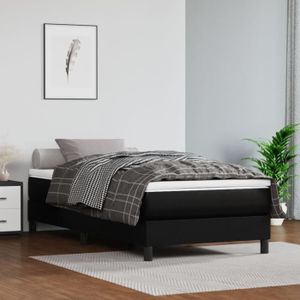 SOMMIER Sommier à ressorts de lit Noir - ZJCHAO - 90x190 cm - Lattes de contreplaqué - A ressorts - Pieds de lit inclus