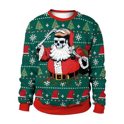 Pull De Noël Moche Femme - Sweat à Motif Bonhomme De Neige - Tissu Polaire Chaud - Cadeau Humour Festif - 11