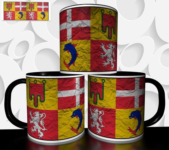 Mug à Café Région Auvergne-Rhône-Alpes - Contenance 325ml, Céramique Blanche, Personnalisé, Fabrication Française