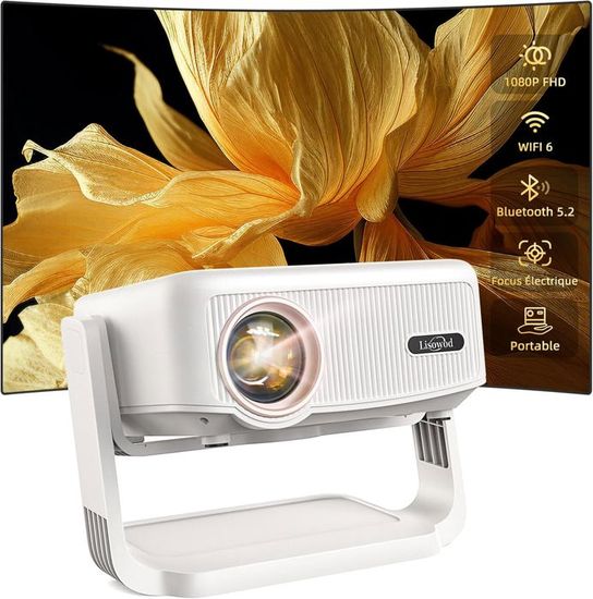 Vidéoprojecteur, 13000 Lumens 5G WiFi Bluetooth Projecteur 4K Supporté