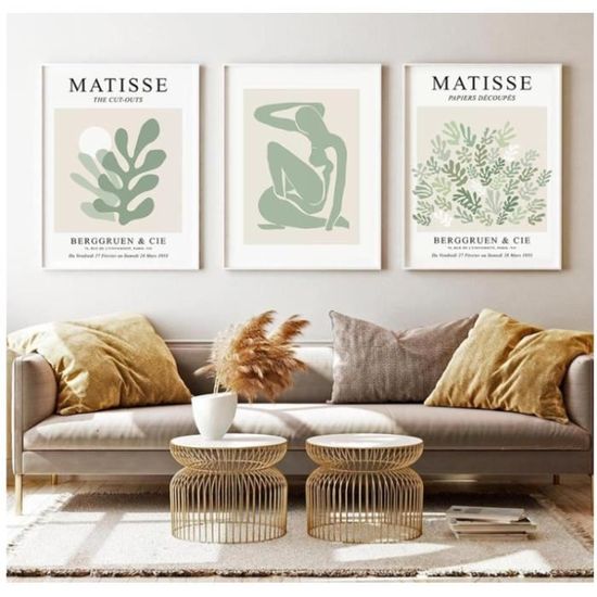 Lot De 3 Toiles Murales Botaniques à L'aquarelle – Impressions Sur Toile De Fleurs Sauvages Vert Sauge – Images Modernes De Fleurs Sauvages Pour Chambre à Coucher, Salle De Bain – 40,6