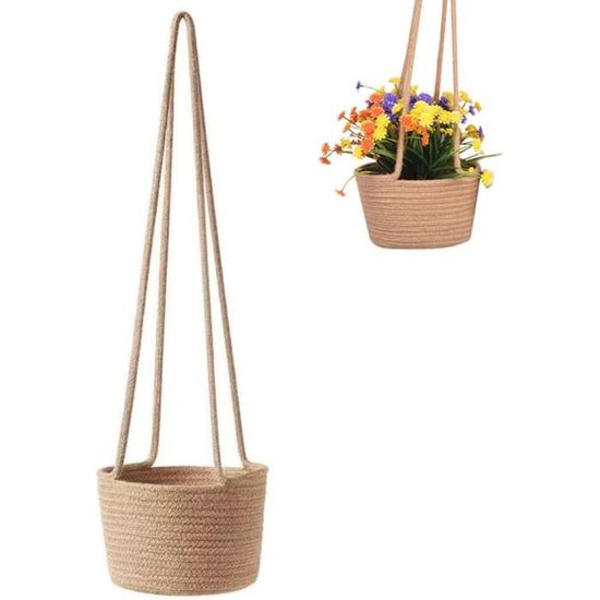 POINTERTECK 1 Pce Panier Suspendu En Fer Art Pot De Fleurs Balcon Supports De Plantes Rampe Clôture Fenêtre Extérieure Bonsaï Décoration