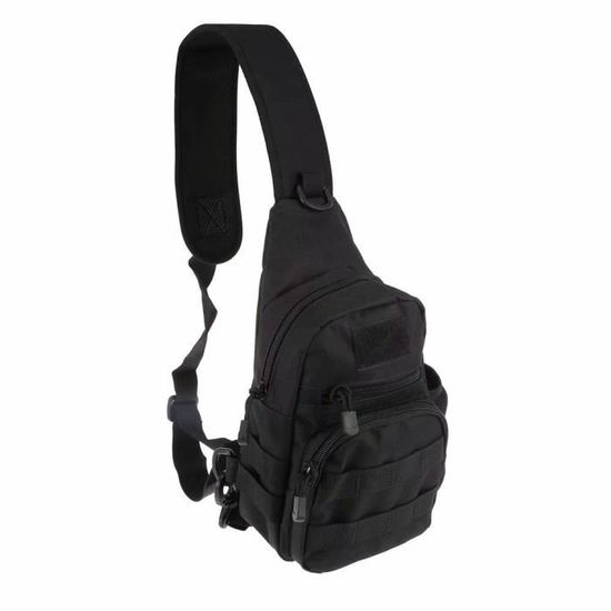 Sac De Poitrine Tactique Multifonction – Sacoche Homme Avec Porte-gourde | Pour Rando, Voyage, Sport
