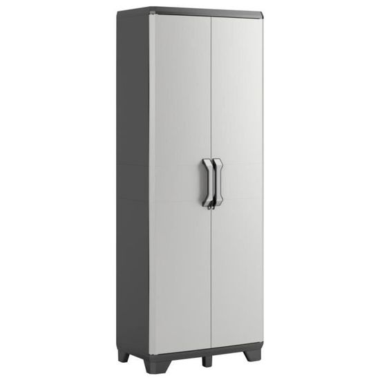 Keter Armoire utilitaire Gear Noir et gris 68x39x182 cm Cdiscount Maison