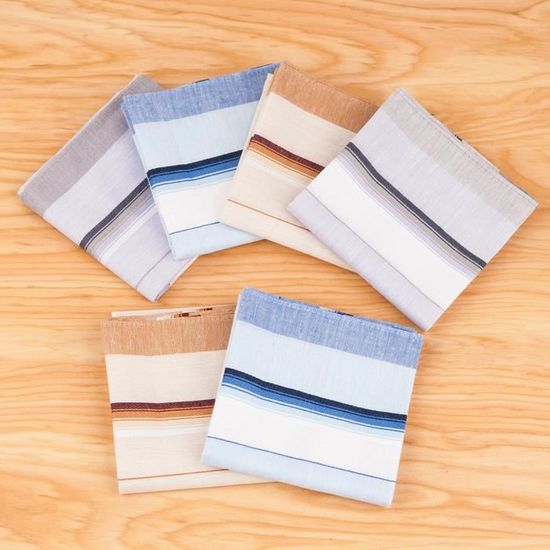 Lot De 12 Mouchoirs En Tissu Homme - 43x43 Cm, Coton Doux - Motifs à Carreaux - Pour Poche De Costume, Soirée, Business