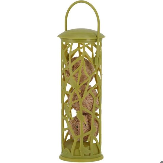 Mangeoire à Oiseaux En Métal Suspendue Zeqeey - Pour Boules De Graisse Et Granulés, Attractif Pour Mésanges, Rouges-gorges