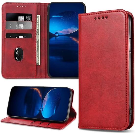 BORYA Custodia In Pelle Per Nokia G21/G11, Portafoglio Con Slot, Chiusura Magnetica, Blocco RFID, Funzione Stand, Antiurto, Nera - 3