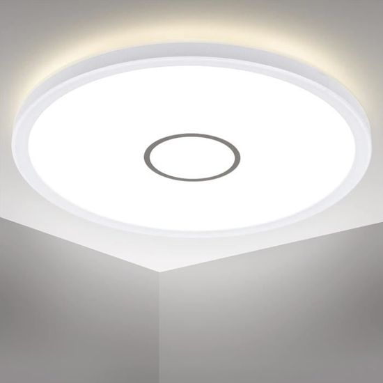 Plafonnier LED Encastré Rond Sky Angle 21W 2400LM - Ultra-mince, 30 Cm, 3 Températures De Couleur (3000K-6500K)