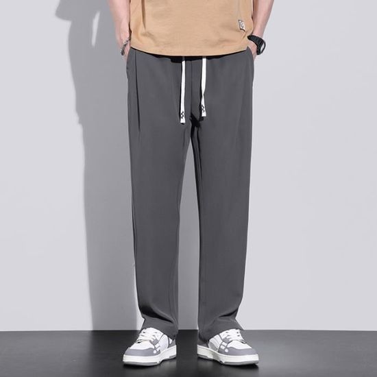 Pantalon Jogging Baggy Enfant Garçon - Coton Stretch, Jambes Larges, Taille élastique - Confort Sport Décontracté