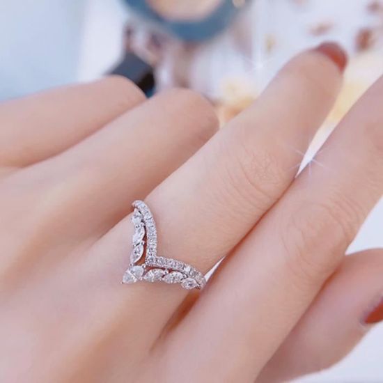 Bague forme top v