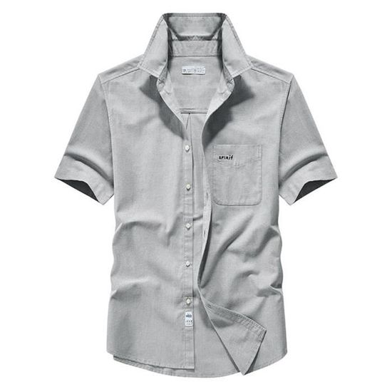 Chemise Épaisse Côtelée Gris Charbon À Col Replié Et Manches Longues