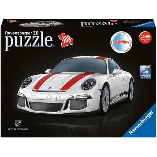 Puzzle 3D Porsche 911R - Ravensburger - Véhicule 108 pièces - sans colle - Dès 8 ans