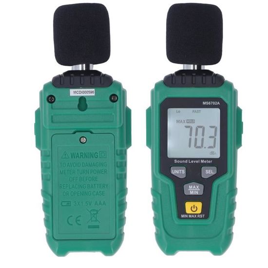 Sonomètre Décibelmètre MT-911A LCD Classe 2 Professionnel - Mesure Bruit 35-135 DB