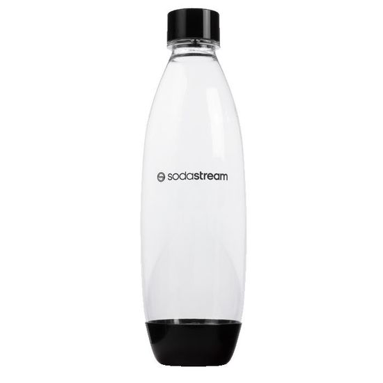 SodaStream Twinpack 2 Bouteilles Gazéification 1 Litre - Réutilisables Noires - Compatibles Play Source Power Spirit Fizzi