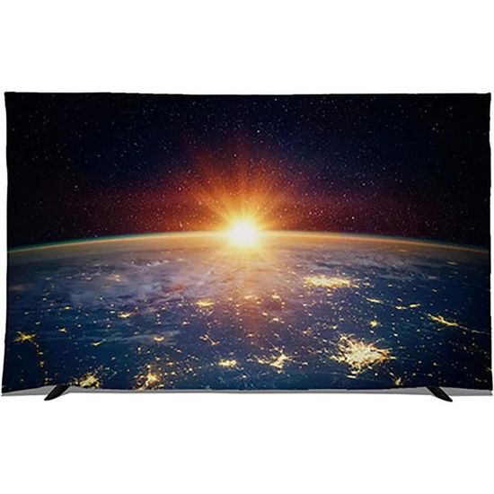 Housse Anti-poussière Pour Téléviseurs 32 à 80 Pouces - Polyester - Protection écran TV/PC/Moniteur - Design Décoratif Demi-enveloppe - Taille Pour écran 55 Pouces