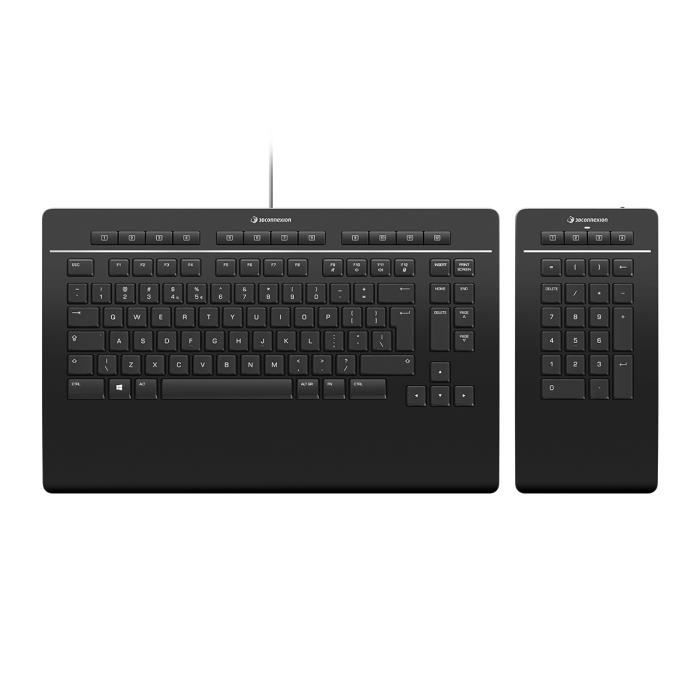 Clavier 3DCONNEXION Pro avec Numpad USB + RF Wireless + Bluetooth QWERTZ - vue 2