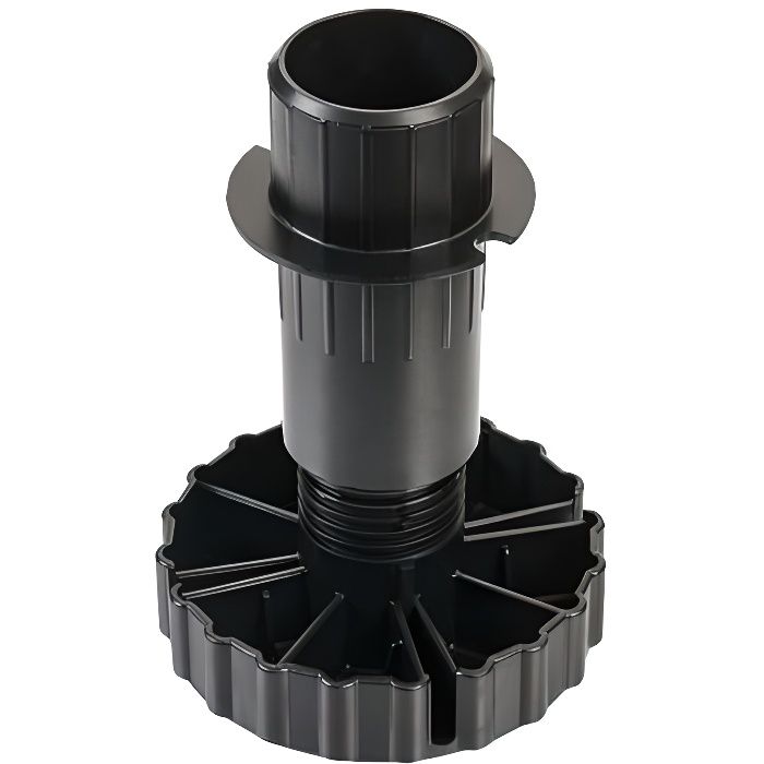 Pied vérin reglable - ABS noir - 99 x 135 mm - Hettich