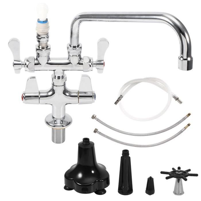 AIZ Lave vaisselle Rondelle de rinçage de tasse Accessoires avec robinet d'eau à double température pour Bar Coffee Shop