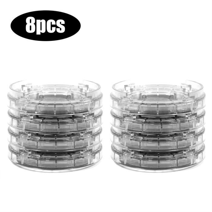 8pcs / set non-dérapant rehausses de meubles en plastique multi-fentes pour rehausseurs de jambe de lit pour le bureau de la table (