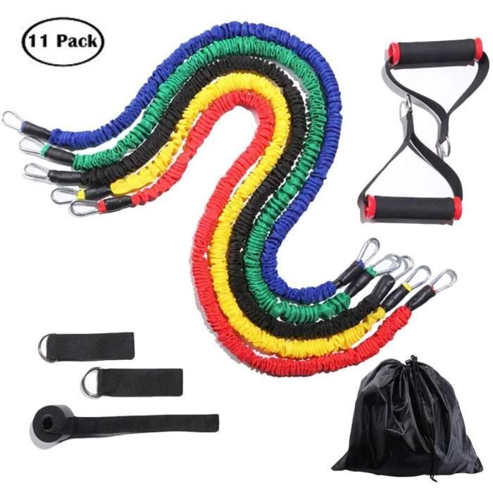 Bandes de Resistance Elastiques Musculation Set, Sangle Musculation Bandes Elastiques Fitness d'exercice Bandes d'exercice