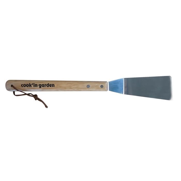 COOK'IN GARDEN Spatule barbecue Essentiel - Manche en bois et inox