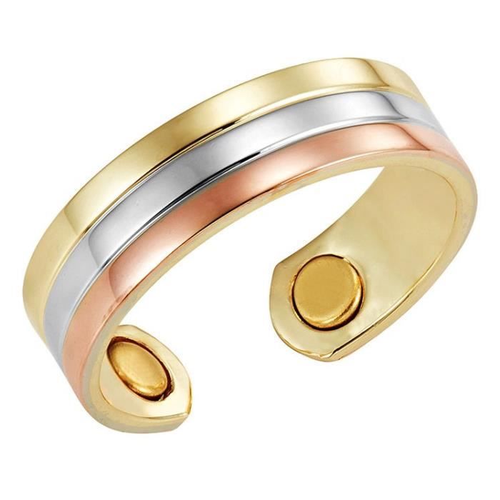 Bague magnétique en cuivre et aimants - modèle Triadine