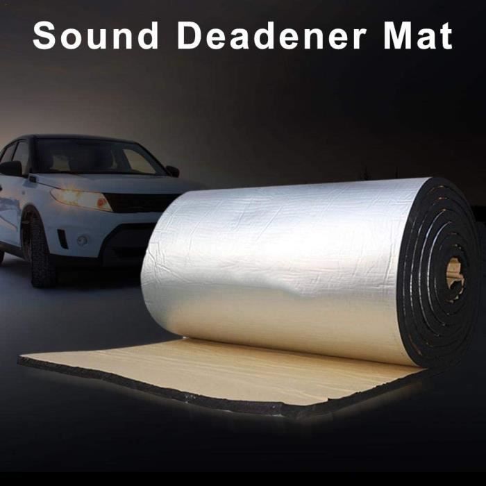 Voiture Tapis d'isolation Thermique et d'insonorisation, Feuille d'aluminium Sound Deadener Coton Mat, pour Portes planchers Malles