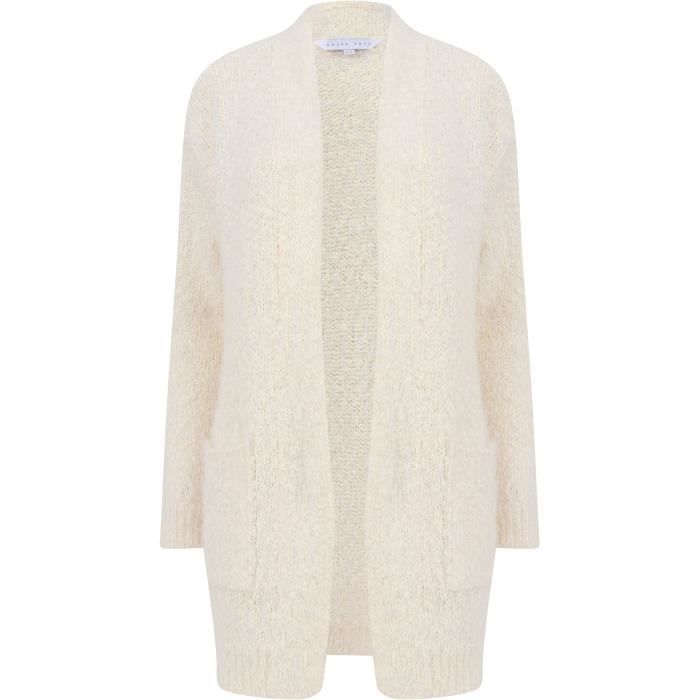AMARA REYA Cardigan Pop Corn Bordeaux Chiné/Blanc Femme