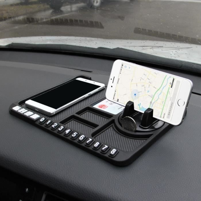 Black -Tapis anti dérapant de voiture Auto support pour téléphone antidérapant collant anti dérapant tableau de bord téléphone monta
