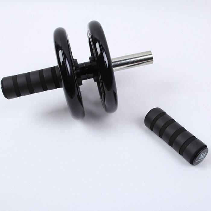BLEOSAN Roue Abdominale, AB Wheel, Appareil Exercice Musculation Abdominaux, Noir Bi24195