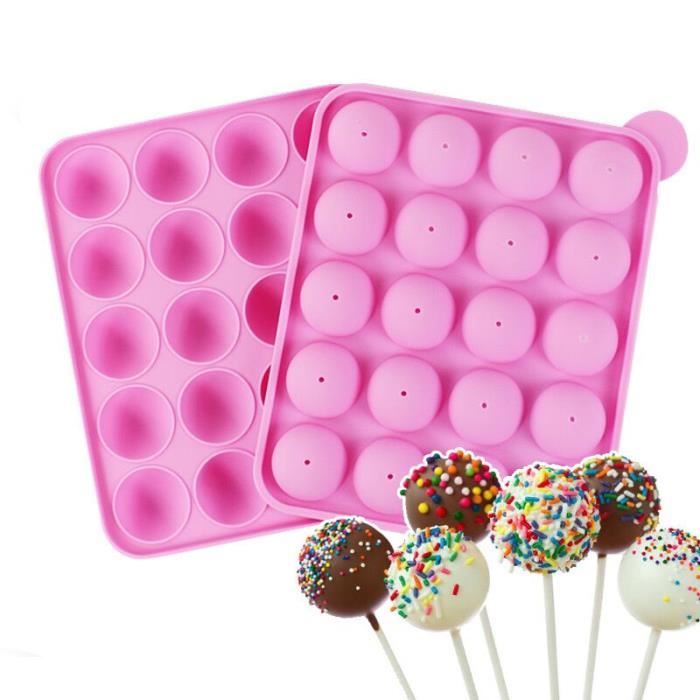 PRI 20 grille glaçon chocolat bonbons moule silicone sucette moule gâteau décoration forme ronde biscuit pâtisserie cuisson cuisine