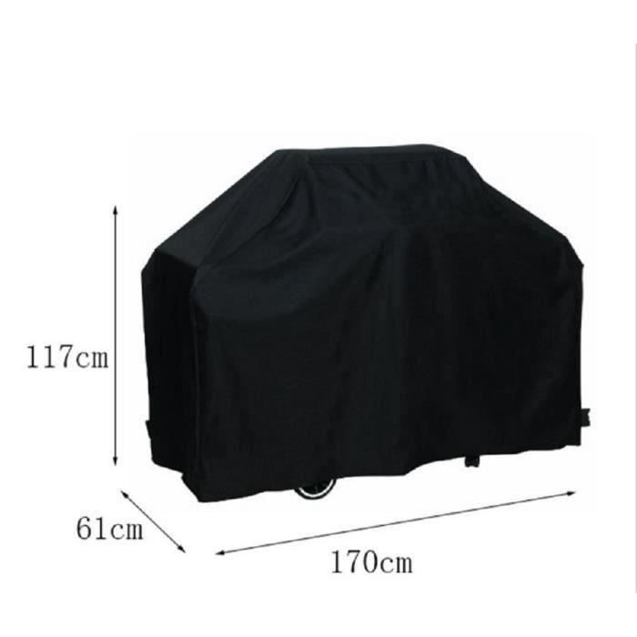 JOYEUX Housse Barbecue Bâche pour Barbecue Protection Barbecue extérieur Anti-poussière Anti-UV Anti-pluie 170 x 61 x 117cm