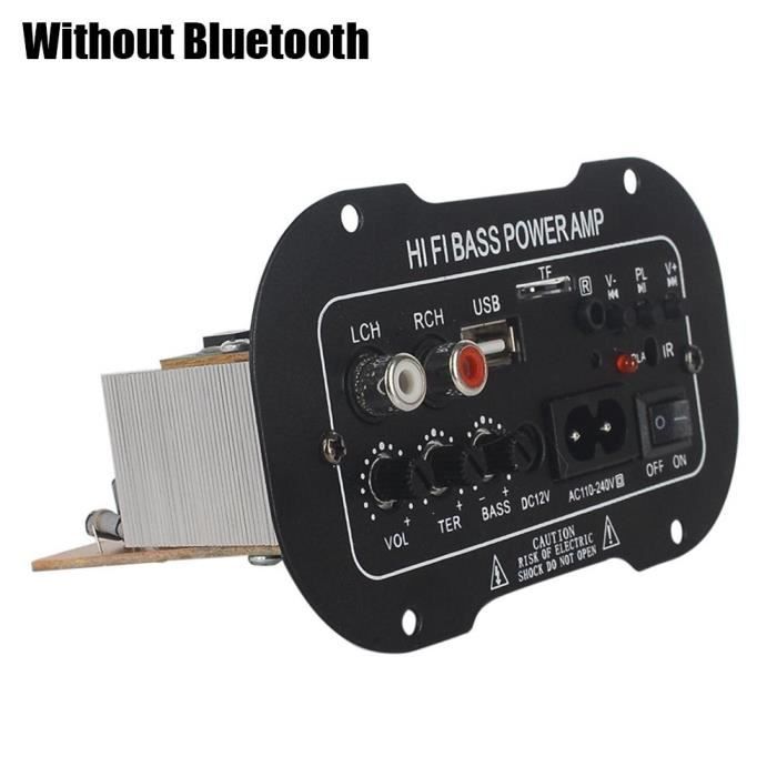 Bluetooth Audio Auto USB 2 Din basse télécommande autoradio TF numérique caisson de basses stéréo - Type Without Bluetooth