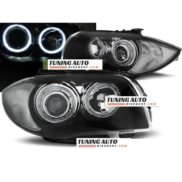 Phares avant BMW 1 e87,-e81 04-11 noir ( 26903 )