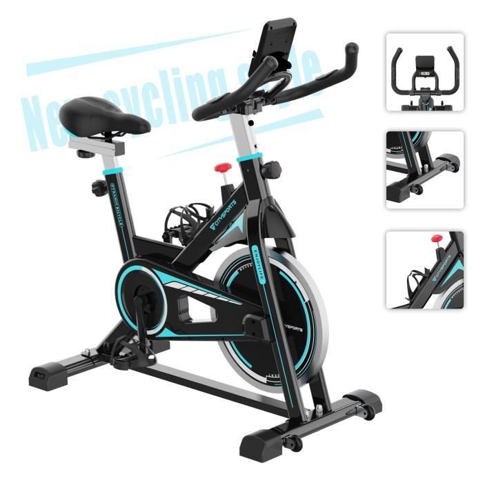 CITYSPORTS Vélo d'Appartement Résistance Réglable avec Écran LCD, Vélo d'exercice Intérieur Fitness Bikes Silencieux