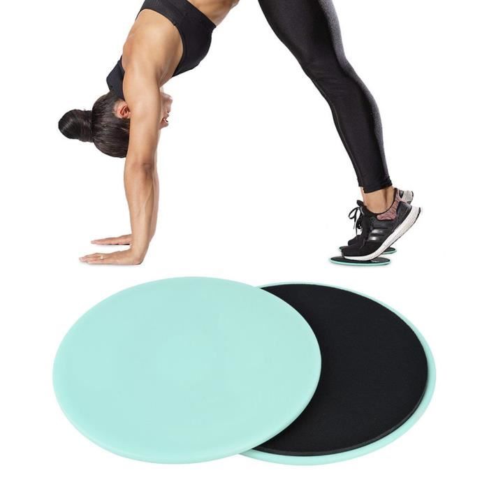ARAMOX fitness de glisse 2PCS Exercice Glissant Gliding Disc Fitness Core Slider Sport Entraînement complet du corps (vert clair)