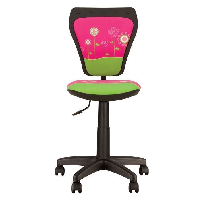 MINISTYLE FLEUR- CHAISE, FAUTEUIL DE BUREAU POUR ENFANT. ROSE.