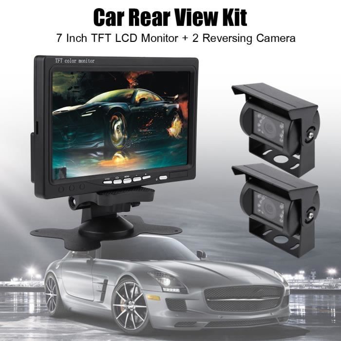 7 pouces TFT LCD moniteur voiture vue arrière caméra de recul de recul Vision nocturne pour camion de bus RV HB0038 -ZOO