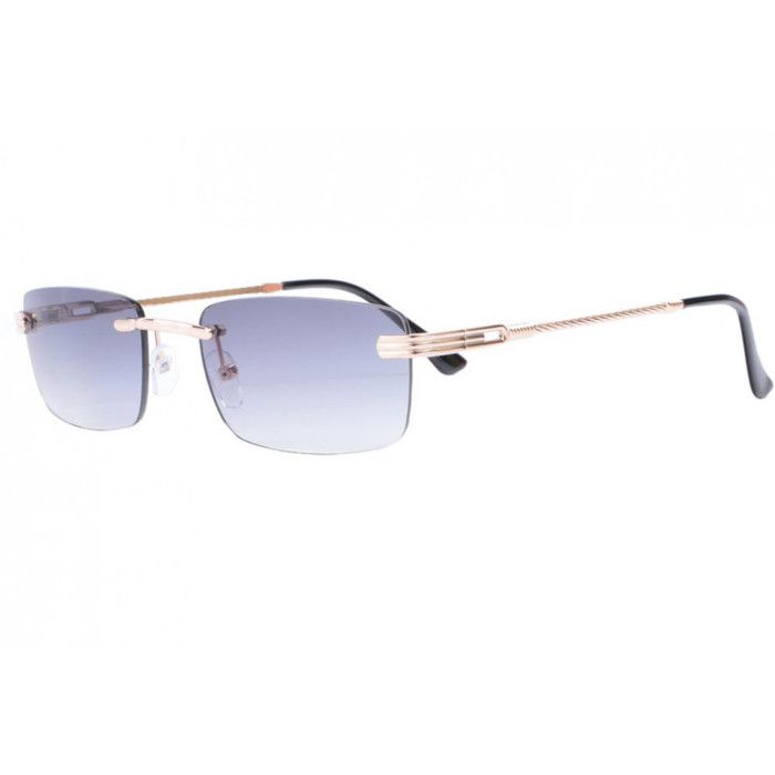 Lunette Soleil Percées Grises Monture Doree Classe Mucky - Taille unique - Gris