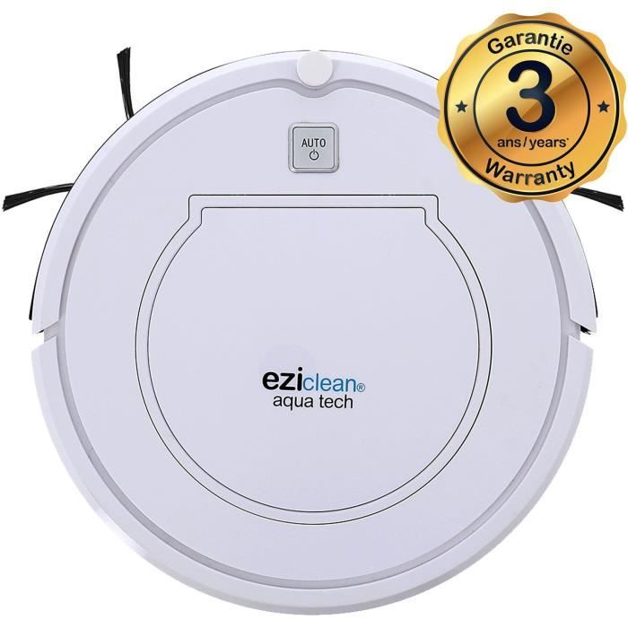 EZIclean Robot Aspirateur Laveur Aqua Tech- Aspire et passe la serpillère en un seul passage - 100m² - 60 dB - 330 mL