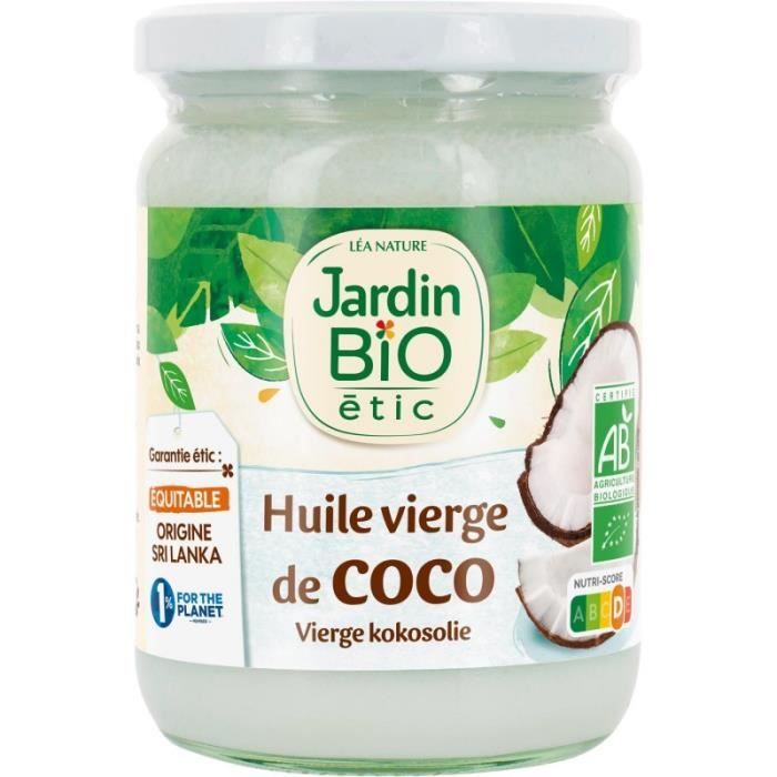 JARDIN BIO - Huile De Coco Vierge Verre 500Ml - Lot De 3
