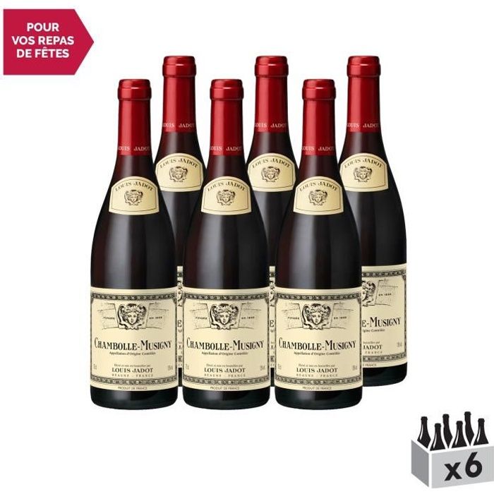Chambolle-Musigny Rouge 2014 - Lot de 6x75cl - Louis Jadot - Vin AOC Rouge de Bourgogne - Cépage Pinot Noir