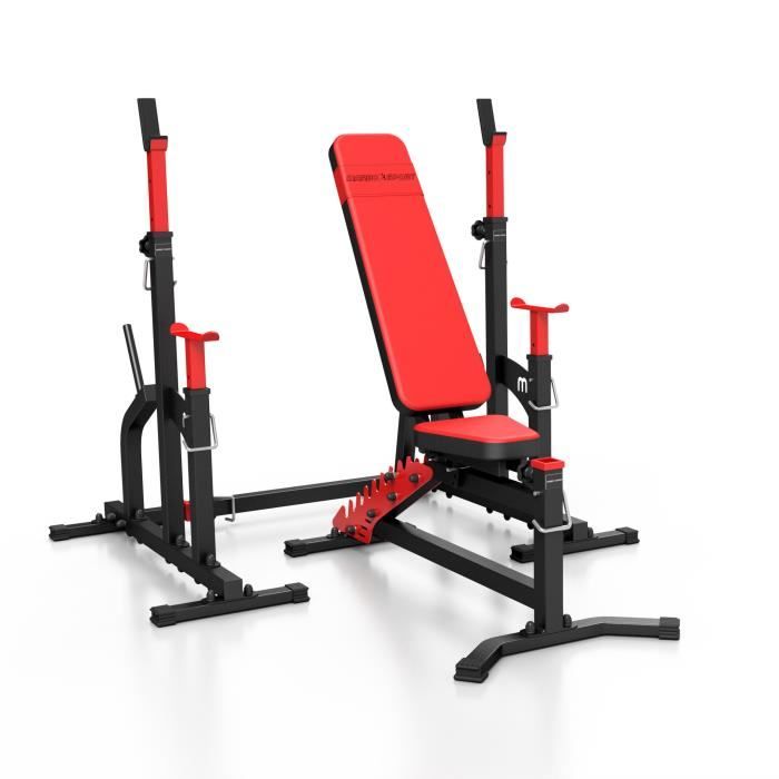 Marbo Sport Set MS11 - Banc de musculation réglable des deux côtés MS-L102 + support d'haltères multi-niveaux MS-S104