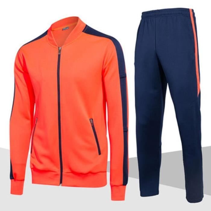 Ensemble de Vetements Homme de Sports Veste Mi Saison+Pantalon Taille Élastiquée Homme de Football Mode