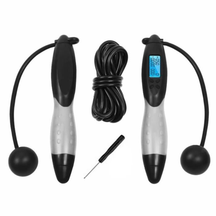 3M Nouveau Corde à sauter multifonction pour Calories brûlées - Noir&Gris