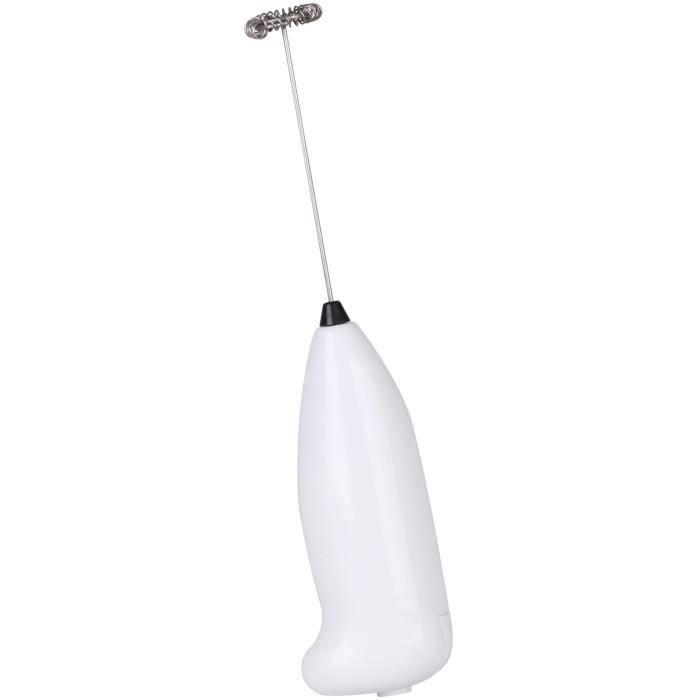 Batteur Mini Fouet Electrique Manuel De Lait Cappuccino Café Gourmand Blanc .