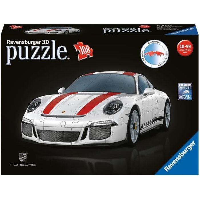 PORSCHE Puzzle 3D 911 R - Ravensburger - Véhicule 108 pièces - sans colle - Dès 8 ans
