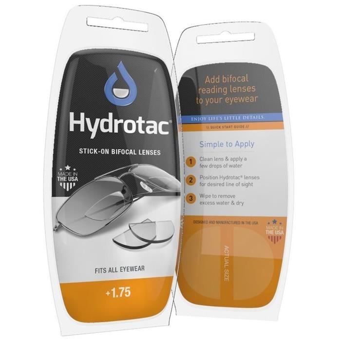 Lentilles de lecture Adhésives Bifocale Hydrotac +1.75