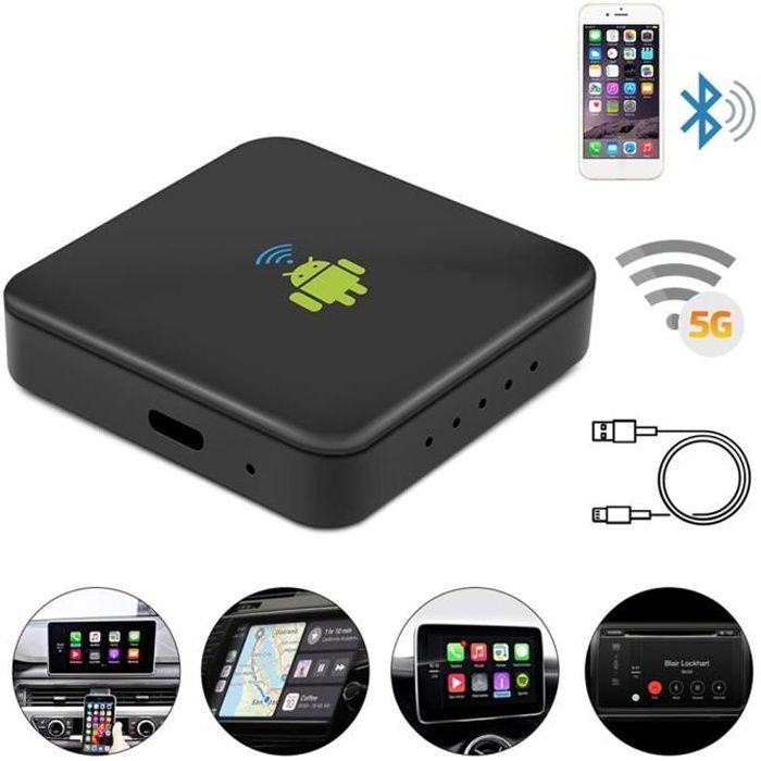 SURENHAP Adaptateur Carplay sans fil, filaire vers sans fil, module Carpaly de navigation de voiture (B)